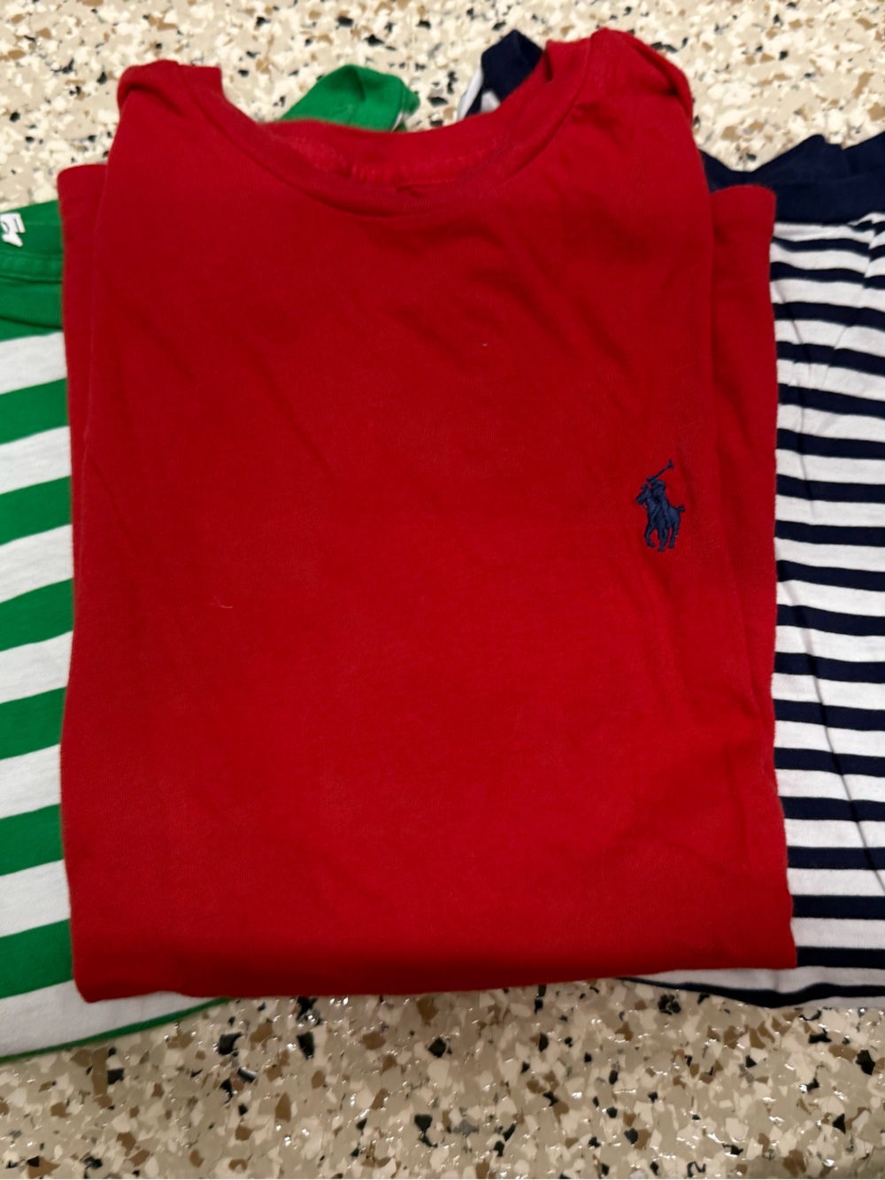 Polo by Ralph Lauren Red Crewneck Tee with Embroidered Pony